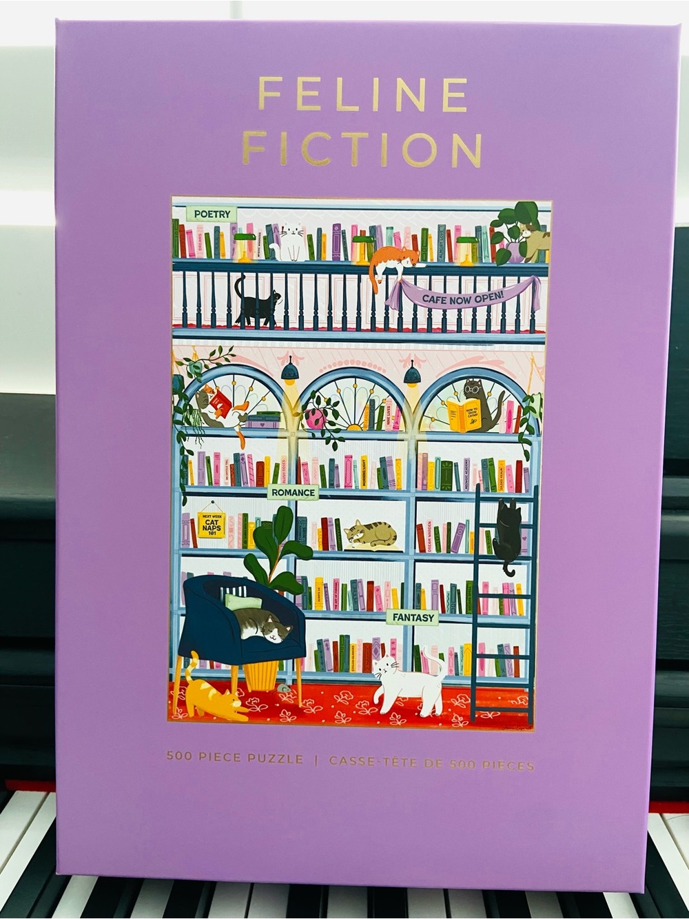HOBBRY Feline Fiction 500-Piece Jigsaw Puzzle— NEW!